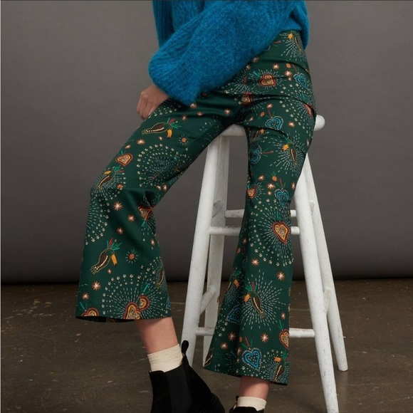 Anthropologie Pants - HTF Anthropologie Farm Rio Fernanda Flared Pants